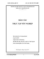Quản trị Marketing báo cáo thực tập 2011. Nhà máy cơ khí 19- 5 Thái Nguyên