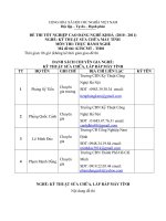 Đề thi thực hành kỹ thuật sửa chữa, lắp ráp máy tính 1