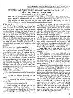 Cơ sở dự báo ngập nước giếng khoan khai thác dầu