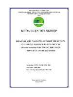 Khảo sát khả năng ứng dụng kỹ thuật  nuôi cấy mô sẹo tạo dịch huyền phù cây Drosera burmanni Vahl