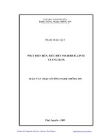 Phát hiện biên, biểu diễn fourier elliptic và ứng dụng