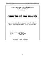 Hoàn thiện kế toán tập hợp CPSX và tính GTSP ở xí nghiệp điện tử truyền hình
