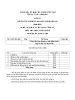 Đề thi Thực hành nghề chuyên ngành sửa chữa máy công cụ 06