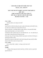 Đáp án Nguội sửa chữa máy công cụ 26