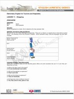 English for Tourism and Hospitality 11