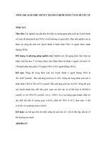 Nồng độ Acid Uric huyết thanh ở bệnh nhân tăng huyết áp