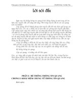 Hệ thống thông tin quang, cáp sợi quang và những vấn đề liên quan