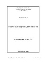 Ngôn ngữ nghệ thuật Ngô Tất Tố