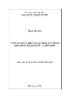 Tiếp cận mờ và tiếp cận đại số gia tử trong điều khiển hệ quạt gió - cánh nhôm