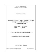 Nghiên cứu phát triển kinh tế - xã hội huyện vị xuyên, hà giang thời kì đổi mới