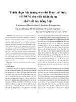Ứng dụng cho việc nhận dạng chữ viết tiếng việt