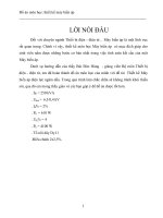 Thiết kế máy biến áp - Đồ án 