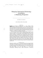 Kỹ thuật quản lý thông tin đồng hóa một phối cảnh Marketing