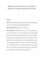 Nghiên cứu đặc điểm lâm sàng và gây mê hồi sức trong phẫu thuật điều chỉnh lõm ngực bẩm sinh