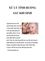 Xử lý tình huống sau khi sinh 