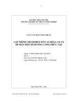 Lập trình cho robot hàn almega ax-v6 để hàn một số đường cong phức tạp