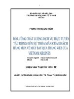 Chất lượng dịch vụ trực tuyến tác động đến sự thỏa mãn của khách hàng mua vé máy bay