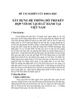 Xây Dựng Hệ Thống Hỗ Trợ Kết Hợp Với Du Lịch Lữ Hành Tại Việt Nam