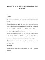 Khảo sát tần suất rối loạn cương ở bệnh nhân đái tháo đường tip2