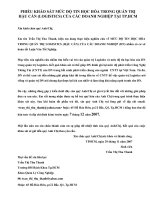 Khảo sát mức độ tin học hĩa trong quản trị logistics của các doanh nghiệp vừa và nhỏ tại thành phố hồ chí minh phần 1