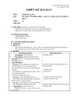 Giáo án Luyện từ và câu - Lớp 2 - Từ ngữ về chim chóc ... câu hỏi ở đâu?