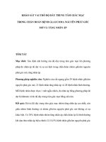 Khảo sát vai trò độ dày trung tâm giác mạc trong chẩn đoán bệnh glaucoma nguyên phát góc mở và tăng nhãn áp