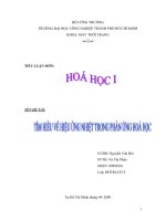 Tìm hiểu về hiệu ứng nhiệt trong phản ứng hoá học
