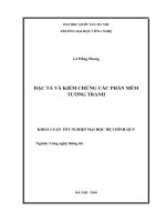 đặc tả và kiểm chứng các phần mềm tương tranh
