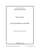 Về các dãy hồi quy tuyến tính