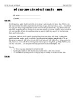 Đề thi cho cán bộ kỹ thuật IBM - FPT 2004