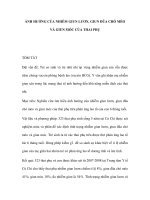 Ảnh hưởng của nhiễm giun lươn, giun đũa chó mèo và giun móc của thai phụ