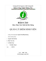 Thiết kế quản lý điểm sinh viên