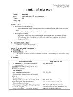 Giáo án Tập đọc - Lớp 2 - Chuyện quả bầu