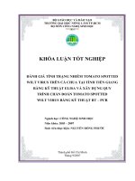 Đánh giá tình trạng nhiễm tomato spotied wilt virus trên cà chua tại tỉnh Tiền Giang