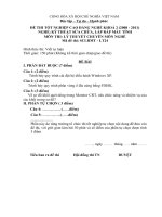 Đề thi lý thuyết kỹ thuật sửa chữa, lắp ráp máy tính 24