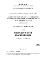 Nghiên cứu thiết kế chế tạo thiết bị phụ tùng thay thế cho công nghiệp xi măng