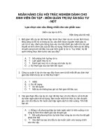 Bộ đề thi trắc nghiệm quản trị dự án - Đề 3