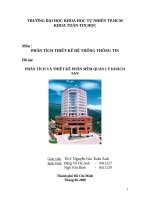 Phân tích và thiết kế phần mềm quản lý khách sạn