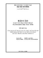 ứng dụng kỹ thuật tái cấu trúc mã nguồn để triển khai dò tìm và cải tiến các đoạn