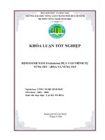 Định danh nấm Trichoderma dựa vào trình tự vùng ITS -rDNA và  vùng TEF