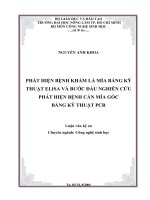 Phát hiện bệnh khảm lá mía bằng kĩ thuật Elisa
