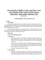 Xây dựng chiến lược quảng cáo sản phẩm thẻ cho ngân hàng thương mại mới thành lập