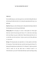 Sự thay đổi đường huyết