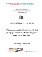 Sử dụng phương pháp thống kê trong việc đánh giá hiệu quả sản xuất kinh doanh .doc