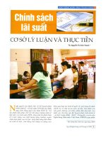 Chính sách lãi suất cơ sở lý luận và thực tiễn