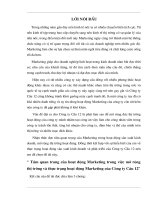 Tầm quan trọng của hoạt động Marketing trong việc mở rộng thị trường và thực trạng Marketing của Công ty Cầu 12