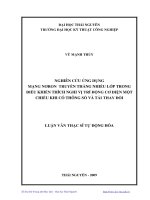  Nghiên cứu ứng dụng mạng nơron truyền thẳng nhiều lớp trong điều khiển thích nghi vị trí động cơ điện một chiều khi có thông số và tải thay đổi