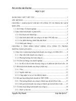 Báo cáo về Công ty khách sạn Kim Liên