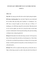 Xây dựng quy trình chiết xuất cao nghệ curcuma longa L.