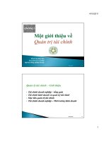Quản trị tài chính - Chương 1